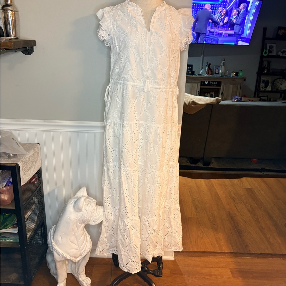 J. McLaughlin White Eyelet Maxi Dress for women